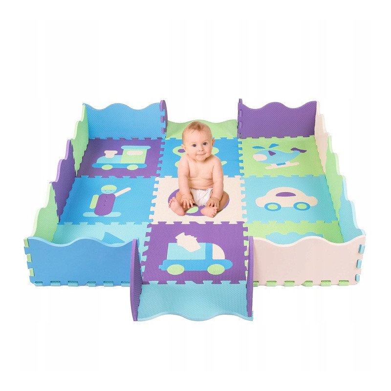 Springos Pěnová podložka na hraní Puzzle Doprava sada 77 dílů PM0003 XG