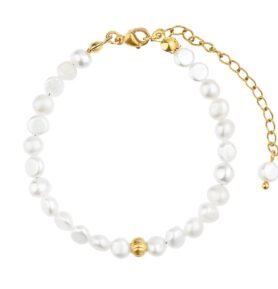 Perlový anklet z placatých perel