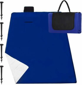 Pikniková deka 150x135 cm, modrá SPRINGOS PM045