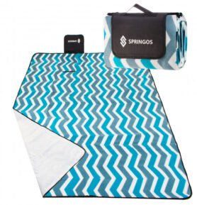 Pikniková deka 200x160 cm, modrá SPRINGOS WAVES