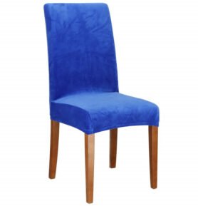 Potah na židli elastický, modrý samet SPRINGOS SPANDEX