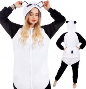Pyžamo Kigurumi Panda černo-bílé, vel. M SPRINGOS