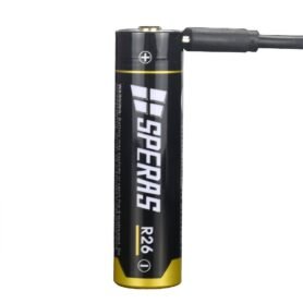 SPERAS baterie dobíjecí R26 2600 mAh micro USB typ 18650