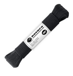 ROTHCO šňůra PARACORD polyester 550LB ø 4 mm / 30 m ČERNÁ