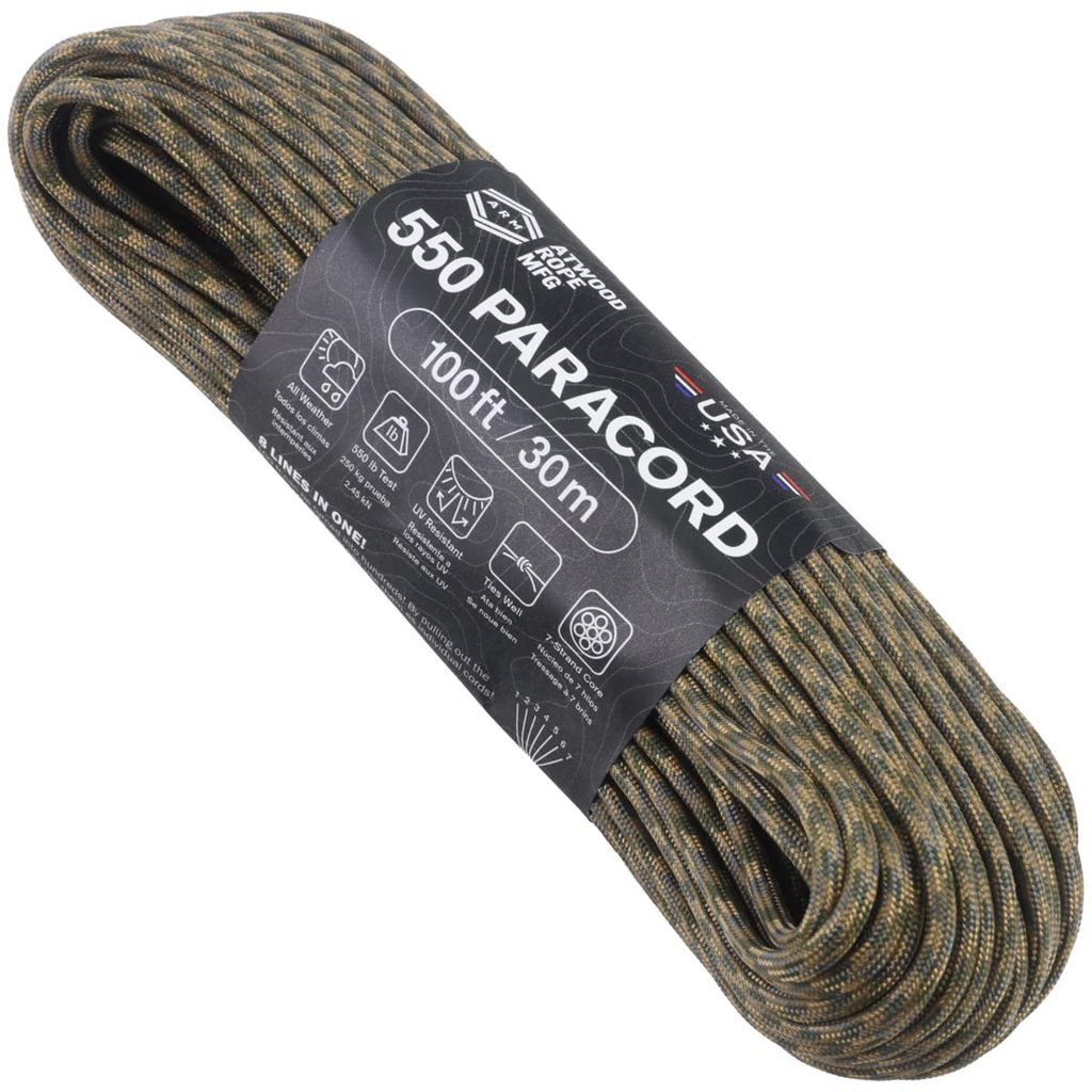 Šňůra PARACORD nylon 550LB ø 4 mm / 30 m Atwood Multicam