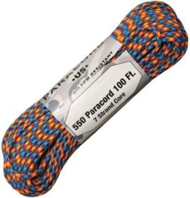 Šňůra PARACORD nylon 550LB ø 4 mm / 30 m OHEŇ A LED