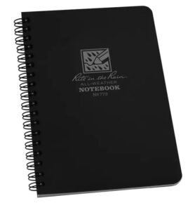 RITE IN THE RAIN blok voděodolný spirálový Universal 4 5/8"x7" ČERNÝ