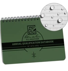 RITE IN THE RAIN blok voděodolný spirálový ANNUAL QUALIFICATION 4,875"x 7" ZELENÝ