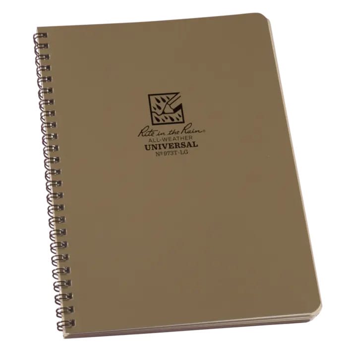 RITE IN THE RAIN blok voděodolný spirálový Universal LARGE 6 5/8"x 8 1/2" DESERT