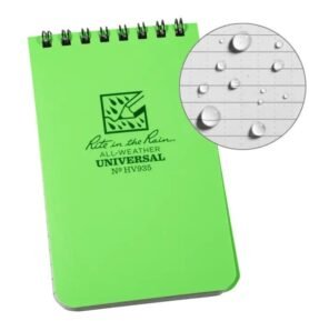 RITE IN THE RAIN blok voděodolný TOP-SPIRAL 3x5" notebook malý HI VIS