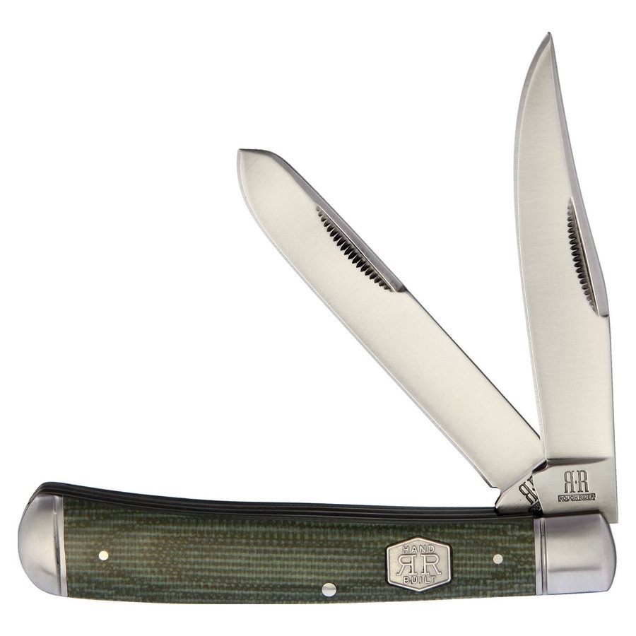 ROUGH RYDER nůž zavírací TRAPPER GREEN MICARTA
