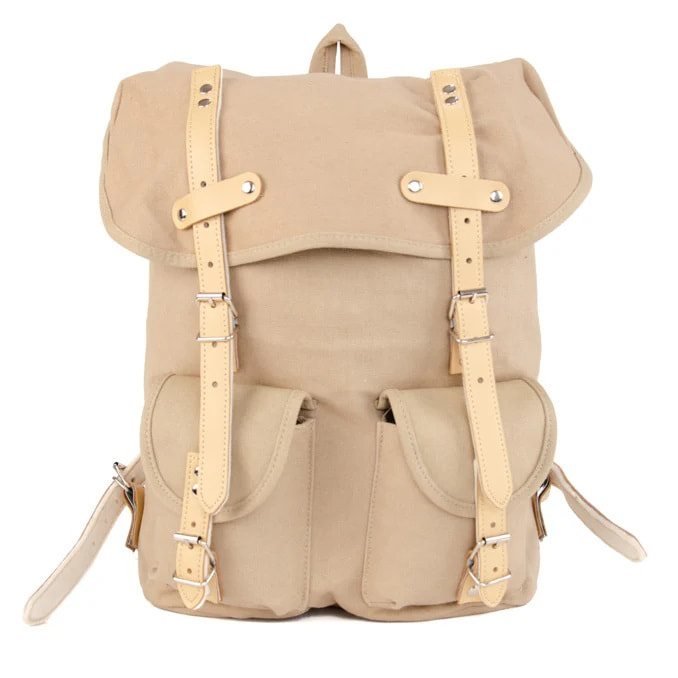 ESSL - original batoh HIKING 15l s koženými prvky KHAKI
