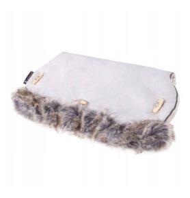 Rukávník s kožíškem SPRINGOS GLORY světle šedý