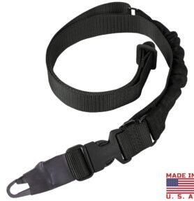 CONDOR OUTDOOR popruh zbraňový VIPER BUNGEE jednobodový ČERNÝ