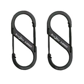 NiteIze karabina S 4cm sada 2ks ČERNÁ