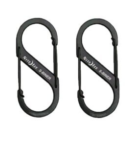 NiteIze karabina S 4cm sada 2ks ČERNÁ