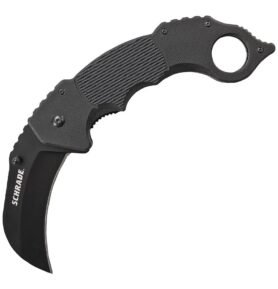 SCHRADE nůž zavírací KARAMBIT SCH110 hladké ostří ČERNÝ