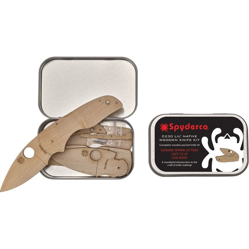 Spyderco sada na výrobu dřevěného nože LIL' NATIVE