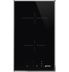 Smeg Sklokeramická varná deska se 2 varnými zónami a dotykovým ovládáním, 30 cm, SE232TX1, nerezová SE232TX1