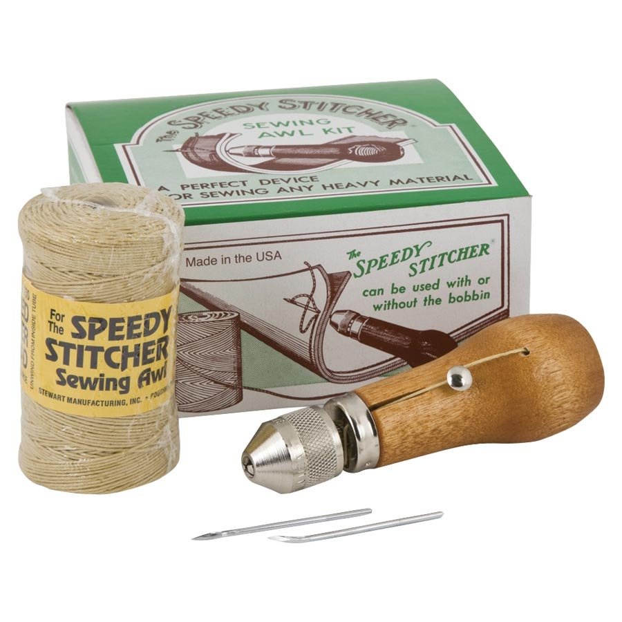 STEWART MANUFACTURING šička - šídlo včetně náhradních jehel a nitě