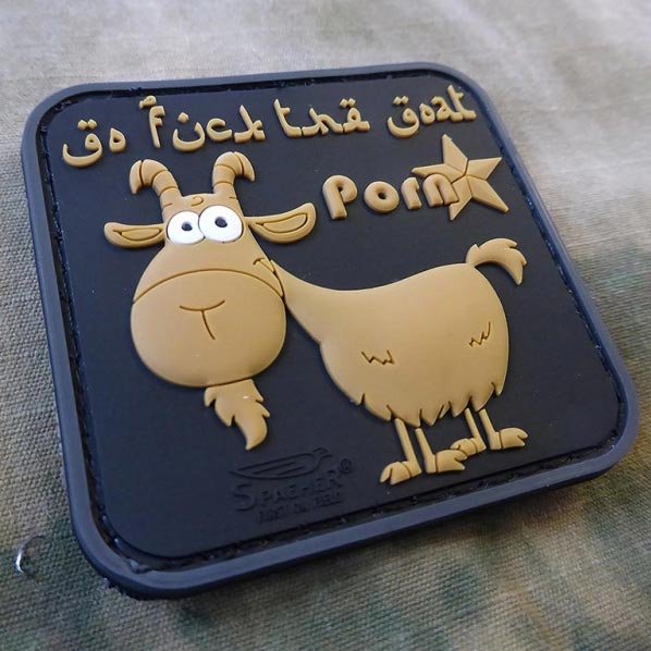 JACKETS TO GO nášivka KOZA PORN plastová velcro DESERT