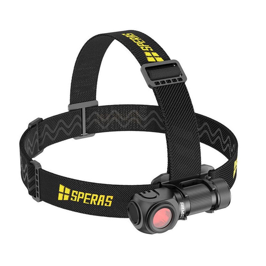 SPERAS svítilna čelová SH16 dobíjecí, pravoúhlá, multifunkční, 1650 lumenů, 355 metrů