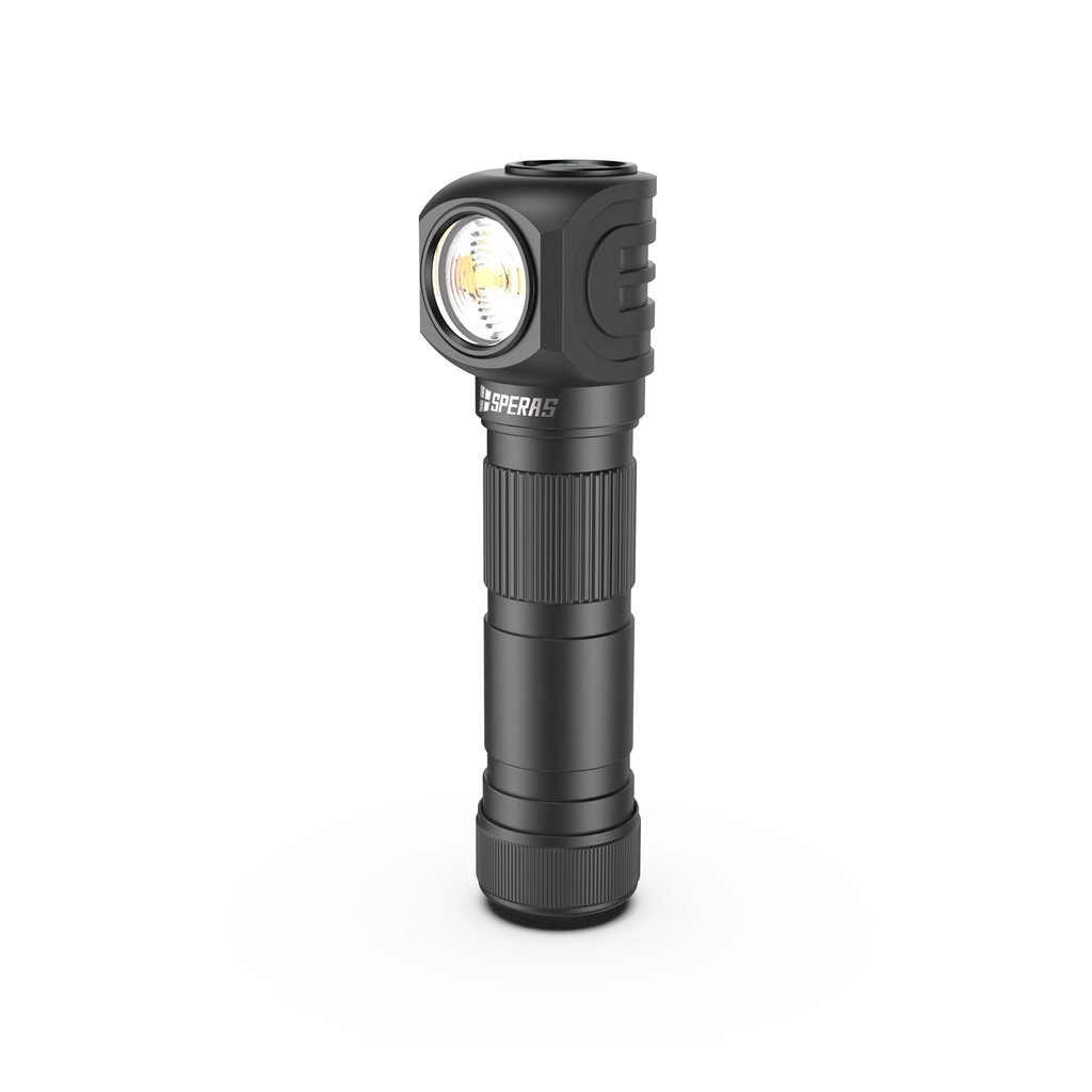 SPERAS svítilna čelová SH18 dobíjecí, pravoúhlá, multifunkční, 2000 lumenů