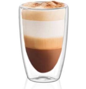 SPRINGOS Sklenice na kávu 450 ml TAZZA