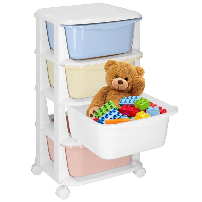 SPRINGOS Skříňka na kolečkách 4 zásuvky HA0214