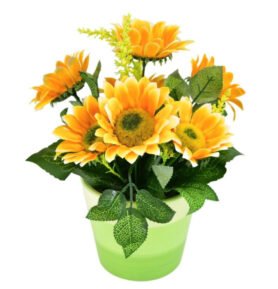 DOMMIO Slunečnice v květináči 26 × 25 cm