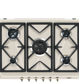 Smeg Plynová varná deska Coloniale s 5 varnými zónami, 70/75 cm, SRV876, světle krémová SRV876AVOGH2