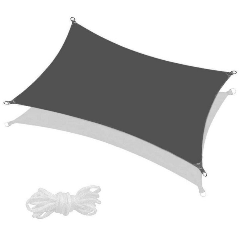 Stínící sluneční plachta 4x2 m SPRINGOS SN0059 tmavě šedá