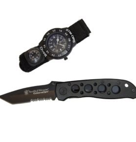 Smith & Wesson dárkový Set EXTREME OPS COMBO zavírací nůž + hodinky