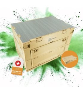 BUSHPEAK bedna skládací úložná Flexbox 50L PÍSKOVÁ