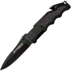 Smith & Wesson nůž S&W BORDER GUARD 2 hladké ostří ČERNÝ