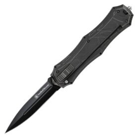 Smith & Wesson nůž vystřelovací OUT THE FRONT hladké ostří ČERNÝ