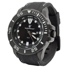 Smith & Wesson hodinky SCOUT s gumovým řemínkem ČERNOBÍLÉ