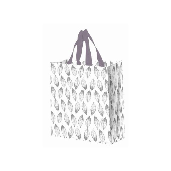 Taška lamino 14l lístky stříbrné