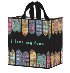 Taška lamino 24l I Love my town ČERNÁ