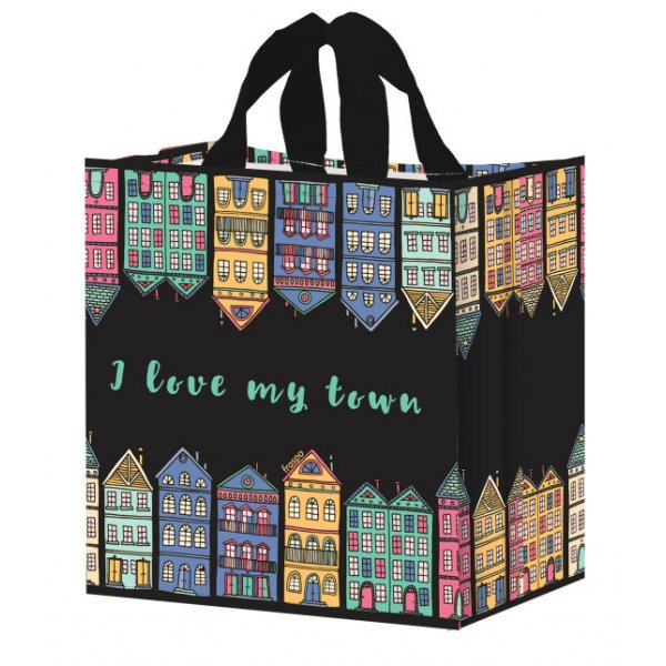 Taška lamino 24l I Love my town ČERNÁ