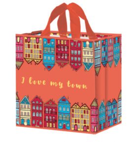 Taška lamino 24l I Love my town ČERVENÁ