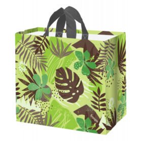 Taška lamino 36l Monstera zelené květy