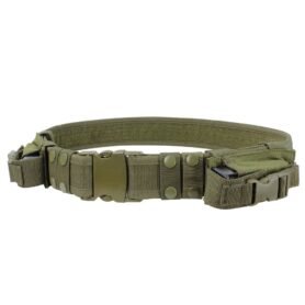 CONDOR OUTDOOR opasek taktický 5cm se sumkami na pist. zásobník ZELENÝ