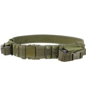 CONDOR OUTDOOR opasek taktický 5cm se sumkami na pist. zásobník ZELENÝ