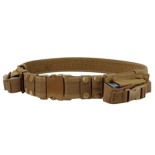 CONDOR OUTDOOR opasek taktický 5cm se sumkami na pist. zásobník COYOTE