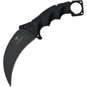Nůž karambit s pevnou čepelí MIDNIGHT s pouzdrem ČERNÝ