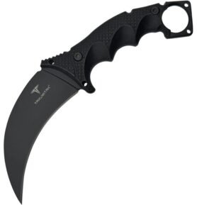 Nůž karambit s pevnou čepelí MIDNIGHT s pouzdrem ČERNÝ