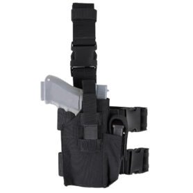 CONDOR OUTDOOR pouzdro pistolové stehenní MOLLE ČERNÉ