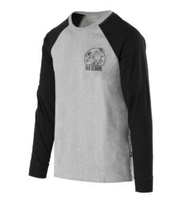 Triko OLD SCHOOL s dlouhým rukávem ŠEDÁ MELANŽ vel. M