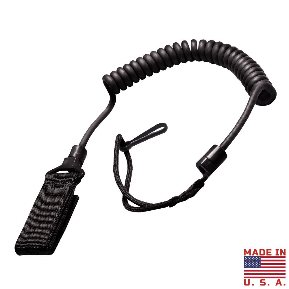 CONDOR OUTDOOR šňůra bezpečnostní LANYARD pro pistol ČERNÁ